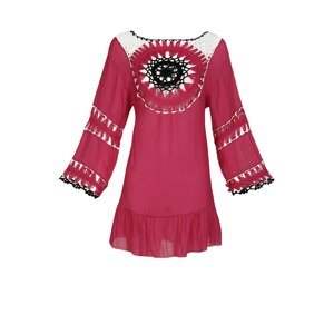 IZIA Košilové šaty  pitaya / černá / bílá