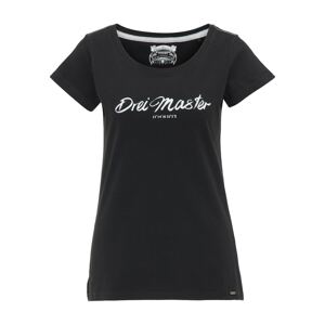DreiMaster Vintage Tričko  černá / bílá