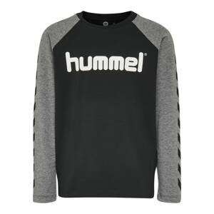 Hummel Funkční tričko  černá / bílá / šedý melír