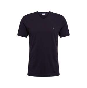 Calvin Klein Shirt 'LOGO EMBROIDERY V-NECK T-SHIRT'  černá