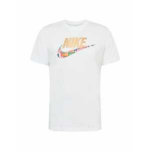Nike Sportswear Tričko  bílá / zlatá / mix barev