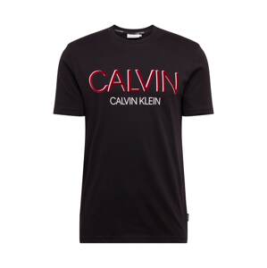 Calvin Klein Tričko 'CALVIN SHADOW LOGO T-SHIRT'  černá