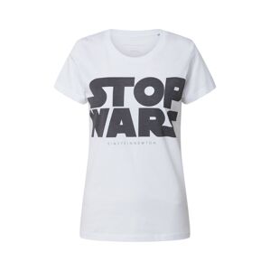 EINSTEIN & NEWTON Tričko 'Stop Wars'  černá / bílá
