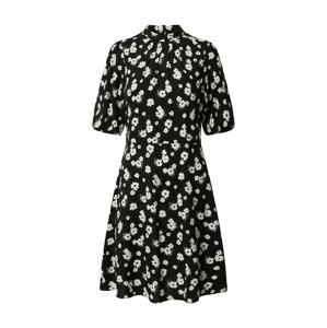 Dorothy Perkins Košilové šaty 'Floral Bubble Sleeve Mini Dress'  černá