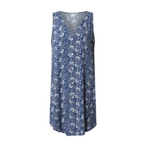 GAP Šaty 'V-SL BTN SHFT DRESS' kouřově modrá / světlemodrá / bílá
