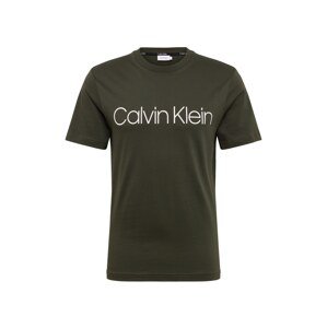 Calvin Klein Tričko  bílá / olivová