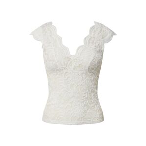 ONLY Top 'ONLALBA S/S V-NECK TOP JRS'  offwhite