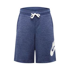 Nike Sportswear Kalhoty  modrý melír / bílá