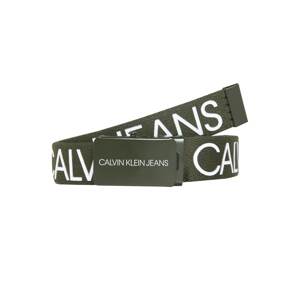 Calvin Klein Jeans Opasek  olivová / bílá