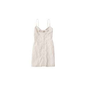 Abercrombie & Fitch Šaty světle béžová / bílá