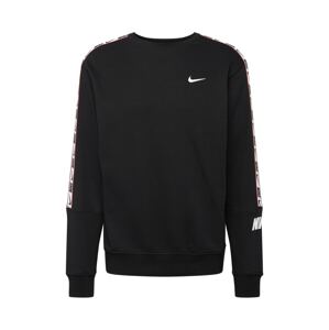 Nike Sportswear Mikina 'Repeat'  bílá / krvavě červená / černá