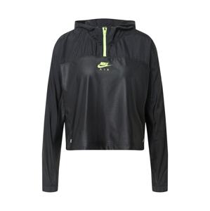 NIKE Sportovní bunda 'Air'  svítivě zelená / černá