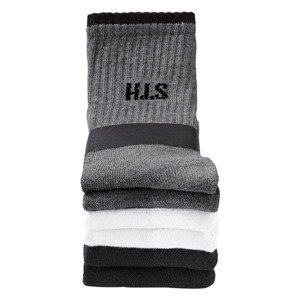 H.I.S Ponožky šedá / černá / bílá