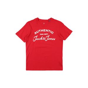 Jack & Jones Junior Tričko  červená / bílá
