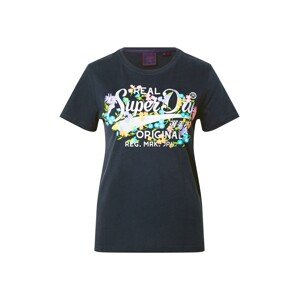 Superdry Tričko noční modrá / světle zelená / mix barev / meruňková / světle růžová