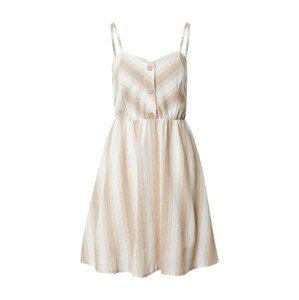 Hailys Letní šaty 'Ava' světle béžová / bílá