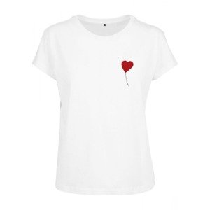 Merchcode T-Shirt 'Love'  bílá / karmínově červené / černá