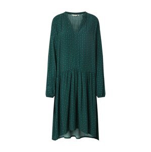 basic apparel Šaty 'Debbie'  krémová / tmavě zelená
