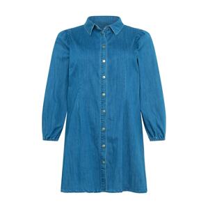 ONLY Carmakoma Košilové šaty  modrá džínovina