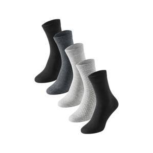 SCHIESSER Ponožky  černá / světle šedá / šedý melír