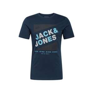 JACK & JONES Tričko  námořnická modř / černá / bílá / světlemodrá