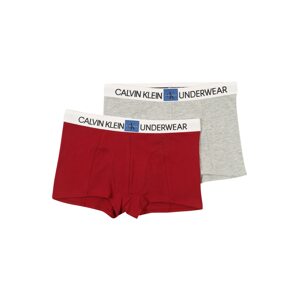 Calvin Klein Underwear Boxershorts  vínově červená / šedý melír