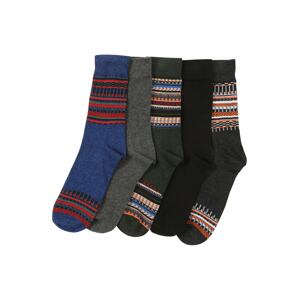 JACK & JONES Ponožky  tmavě šedá / modrý melír / černá / tmavě zelená / šedý melír