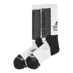Reebok Sport Sportovní ponožky  bílá / černá / černý melír