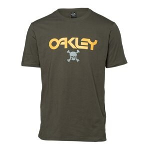 OAKLEY Sportshirt  khaki / oranžová / tmavě šedá