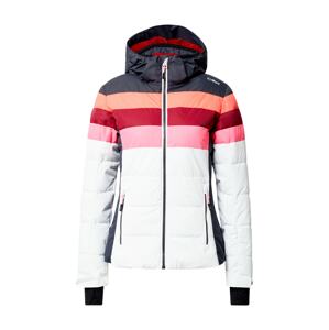 CMP Sportovní bunda  bílá / tmavě modrá / tmavě červená / růžová