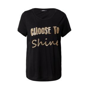 PRINCESS GOES HOLLYWOOD Tričko 'Shine'  černá / zlatá