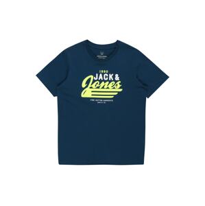 Jack & Jones Junior Tričko  petrolejová / bílá / svítivě zelená