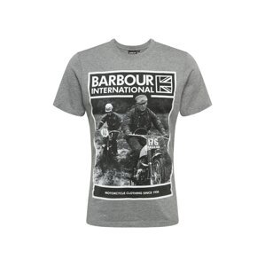 Barbour International Tričko 'Racer'  šedý melír / světle šedá / antracitová