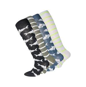 EWERS Ponožky  černá / šedá / bílá / khaki / svítivě žlutá