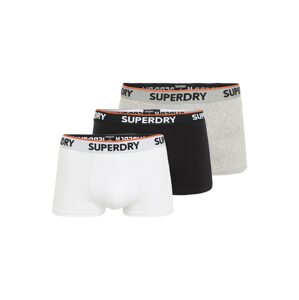 Superdry Boxerky  bílá / černá / šedý melír