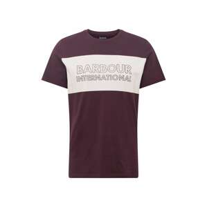 Barbour International Tričko  burgundská červeň / bílá