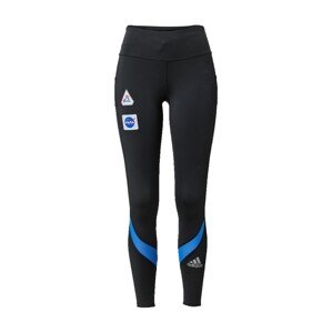 ADIDAS PERFORMANCE Sportovní kalhoty  černá / modrá / bílá