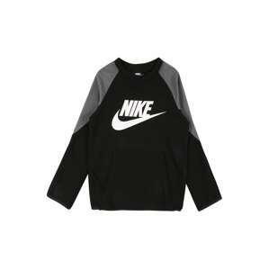 Nike Sportswear Mikina  černá / šedá