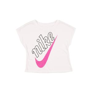 Nike Sportswear Tričko  bílá / černá / pink