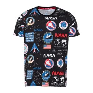 ALPHA INDUSTRIES Tričko 'NASA' mix barev / černá