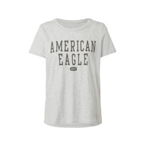 American Eagle Tričko  šedý melír / antracitová