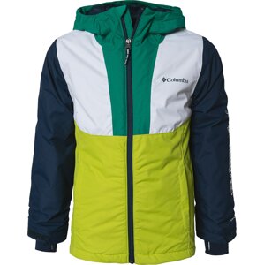 COLUMBIA Outdoorová bunda námořnická modř / smaragdová / kiwi / bílá