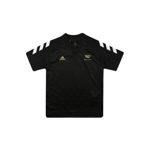 ADIDAS PERFORMANCE Funkční tričko 'Salah'  černá / bílá / zlatá