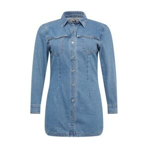 Missguided Plus Košilové šaty  modrá džínovina