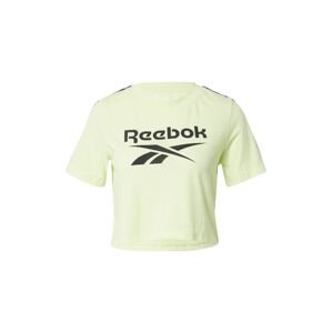 REEBOK Funkční tričko  pastelově žlutá / černá / bílá
