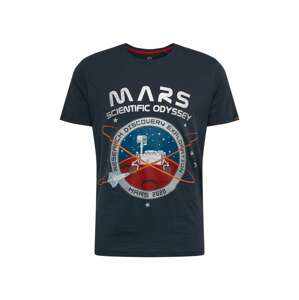 ALPHA INDUSTRIES Tričko 'Mission To Mars'  modrá / námořnická modř / červená / šedá / bílá