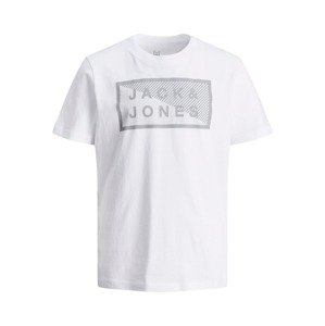 Jack & Jones Junior Tričko 'Shawn'  bílá / šedá