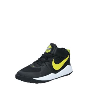 NIKE Sportovní boty 'TEAM HUSTLE D 9'  černá / bílá / žlutá