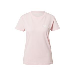 ALPHA INDUSTRIES Tričko pastelově růžová / bílá