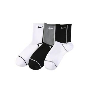 NIKE Sportovní ponožky  šedá / černá / bílá